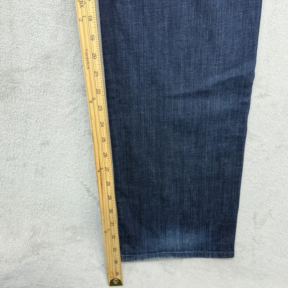 7 For All Mankind Standard Fit Jeans Mens 38 Blue Straight Leg Button Fly Preppy - Picture 6 of 12
